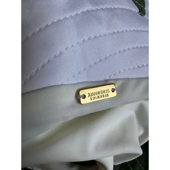 Juan de Dios "Moye de Sunset Waves" One Shoulder Swim Top, White, Women's 4 - Picture 4 of 7